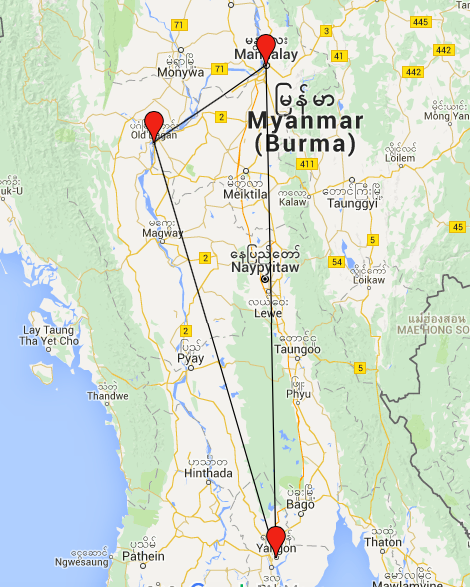 itinéraire Birmanie